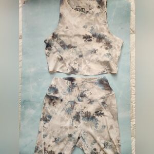 Soma crop top bike short set